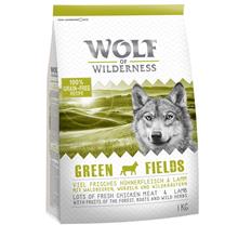 Bild 1 kg Wolf of Wilderness till sparpris! - Adult Green Fields - Lamb