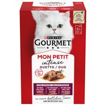 Bild Gourmet Mon Petit 6 x 50 g - Duetti: Nötkött/Kyckling
