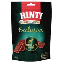 Bild RINTI Singlefleisch Exclusive Snack 50 g - Ekonomipack: 3 x 50 g Hjort Pur