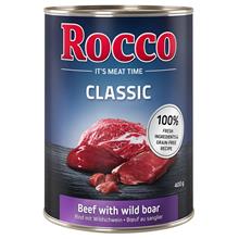 Bild Rocco Classic 12 x 400 g hundfoder - Nötkött & vildsvin