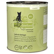 Bild Ekonomipack: catz finefood på burk 24 x 800 g - Lax & fjäderfä