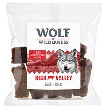Bild Ekonomipack: 3 x 180 g Wolf of Wilderness - Wild Bites Snacks - High Valley - Beef