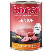 Bild Ekonomipack: Rocco Senior 24 x 400 g - Fjäderfä & havregryn