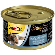 Bild Ekonomipack: GimCat ShinyCat Jelly 24 x 70 g - Tonfisk & räkor