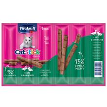 Bild Ekonomipack: 60 st Vitakraft Cat Stick Mini á 6 g - Anka & kanin (60 x 6 g)