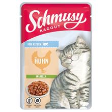 Bild 22 x 100 g Schmusy Ragout Kitten in Jelly Kyckling - Kyckling