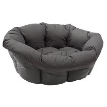 Bild Ferplast Siesta Deluxe svart med överdrag Sofà - antracit - Set stl. 8, L 82 x B 59,5 x H 25 cm