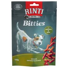 Bild RINTI Extra Bitties 100 g - Ekonomipack: 3 x 100 g, Kyckling med  tomater & pumpa