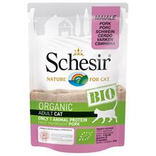 Bild Ekonomipack: Schesir Bio Pouch 24 x 85 g - Ekologiskt griskött
