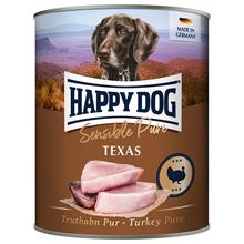 Bild Ekonomipack: Happy Dog Sensible Pure  24 x 800 g - Texas (kalkon pur)