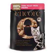 Bild Ekonomipack: Encore Cat Pouch i buljong 48 x 70 g - Tonfisk med räkor
