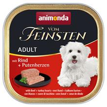 Bild Gourmetpaket: Animonda Vom Feinsten 24 x 150 g - Adult spannmålsfritt: Nötkött & kalkonhjärta