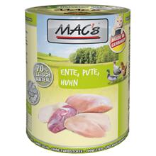 Bild Ekonomipack: MAC's Cat kattfoder 12 x 400 g - Anka, kalkon, kyckling