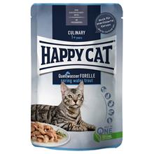 Bild Happy Cat Pouch Meat in Sauce 12 x 85 g  - Spring Water Trout - öring