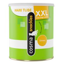 Bild Ekonomipack: Cosma Snackies XXL Maxi Tube frystorkat kattgodis - 3 x kyckling (600 g)