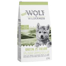 Bild Ekonomipack: 2 x 12 kg Wolf of Wilderness hundmat - Junior - Green Fields