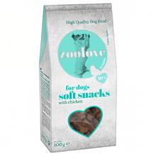 Bild Ekonomipack: zoolove Soft Snacks 5 x 100 g - Blandpack: 3 x Kyckling + 2 x Lamm