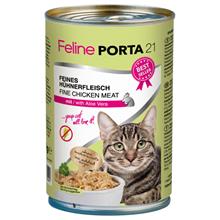 Bild Blandat ekonomipack: Feline Porta 21 24 x 400 g - Blandpack: Kyckling + Tonfisk