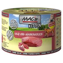 Bild MAC's Cat kattfoder 6 x 200 g - Kitten Kalv & kycklinghjärta