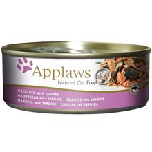 Bild Ekonomipack: Applaws kattmat i buljong 24 x 156 g - Makrill & sardiner