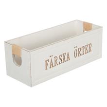 Bild Låda Färska Örter 27x10 cm Vit
