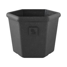 Bild Kruka 'Hexagon' Nr. 200 ink. fat  - Svart