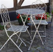 Bild Cafeset Bord + 2 stolar Grå/Vit