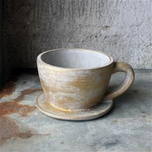 Bild Cementkopp 14 x 10cm Guld