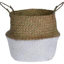 Bild Flätad korg vit natur 28x25 cm