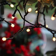 Bild Partyljusslinga 4m 40Led, varmvit, svart kabel