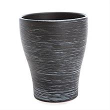 Bild Keramik kruka Raster, svart D13cm