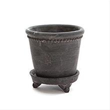 Bild Samsö Cementkruka m fat, mattsvart D18,5cm