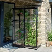 Bild Växthus 'Qube Lean-to 24' Härdat Glas - Svart