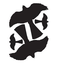 Bild Mot Fågel Siluett Shadow 2+2st