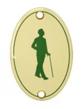 Bild Herrmotiv Skylt I Emalj