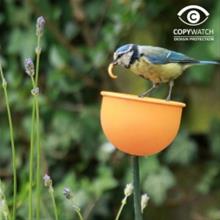 Bild Fågelmatar- kopp På Pinne Orange