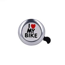 Bild Silvrig ringklocka till cykel - I love my bike