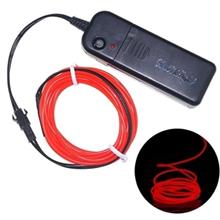 Bild Batteridriven Neon LED slinga för Disco / Bilen / hemdekoration - 3meter röd