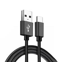 Bild Flätad datakabel Typ-C kontakt 1,5 m - Svart