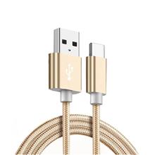 Bild Flätad datakabel Typ-C kontakt 3 m - Guld