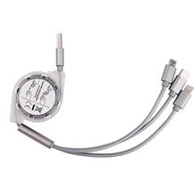 Bild 3i1 USB-laddadapter Utdragbar Grå