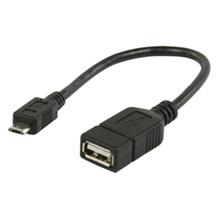 Bild USB 2.0 A Hona - micro USB B Hane OTG-datakabel