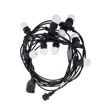 Bild Ljusslinga med 10 glödlampor - 12m Vit/Rosa/Blå