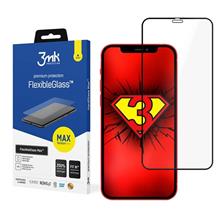 Bild 3mk Flexibelt 2.5D Max Hybridglas iPhone 12 / 12 Pro Svart Ram