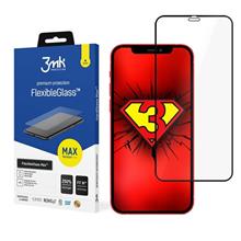 Bild 3mk Flexibelt 2.5D Max Hybridglas iPhone 12 Pro Max Svart Ram