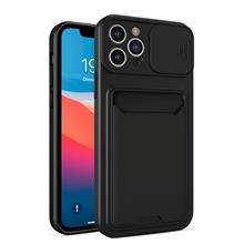Bild Skal med kameraskydd och kortfack för iPhone 12 Pro - svart