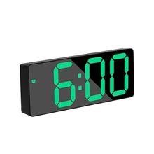 Bild LED Väckarklocka med gröna siffror - Svart