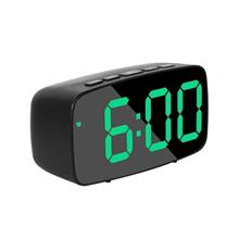 Bild LED Väckarklocka Arc med grön siffror - Svart