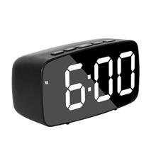 Bild LED Väckarklocka Arc med vita siffror - Svart