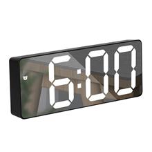 Bild LED Väckarklocka med vita siffror - Svart